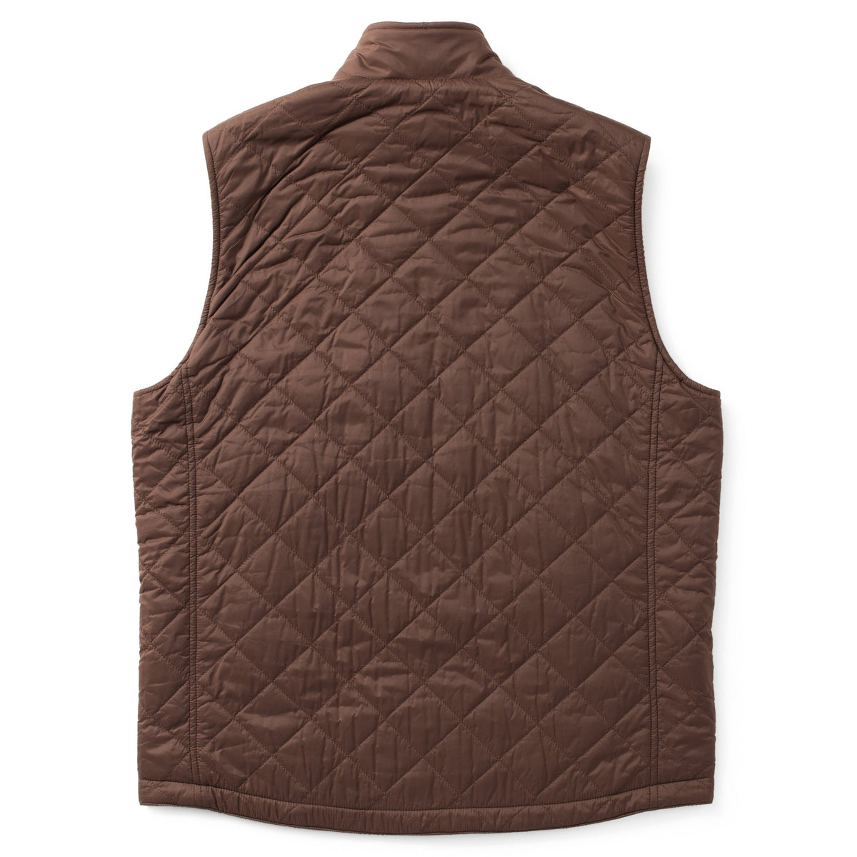 Sautee Nylon & Wool Reversible Vest - Brown Check / Vicuna Brown