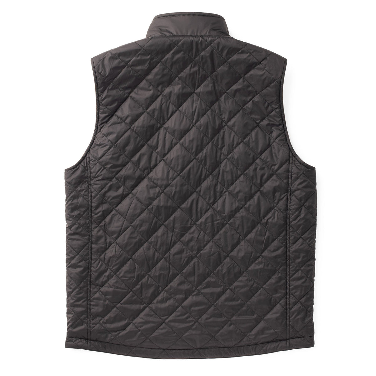 Sautee Nylon & Wool Reversible Vest - Brown Glen Plaid / Black