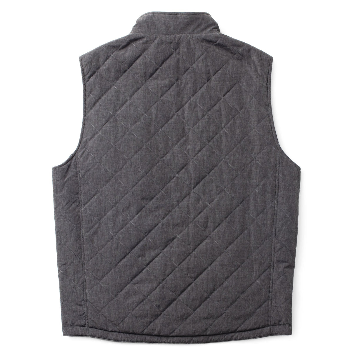 Sautee Nylon & Wool Reversible Vest - Navy Glen Plaid / Steel