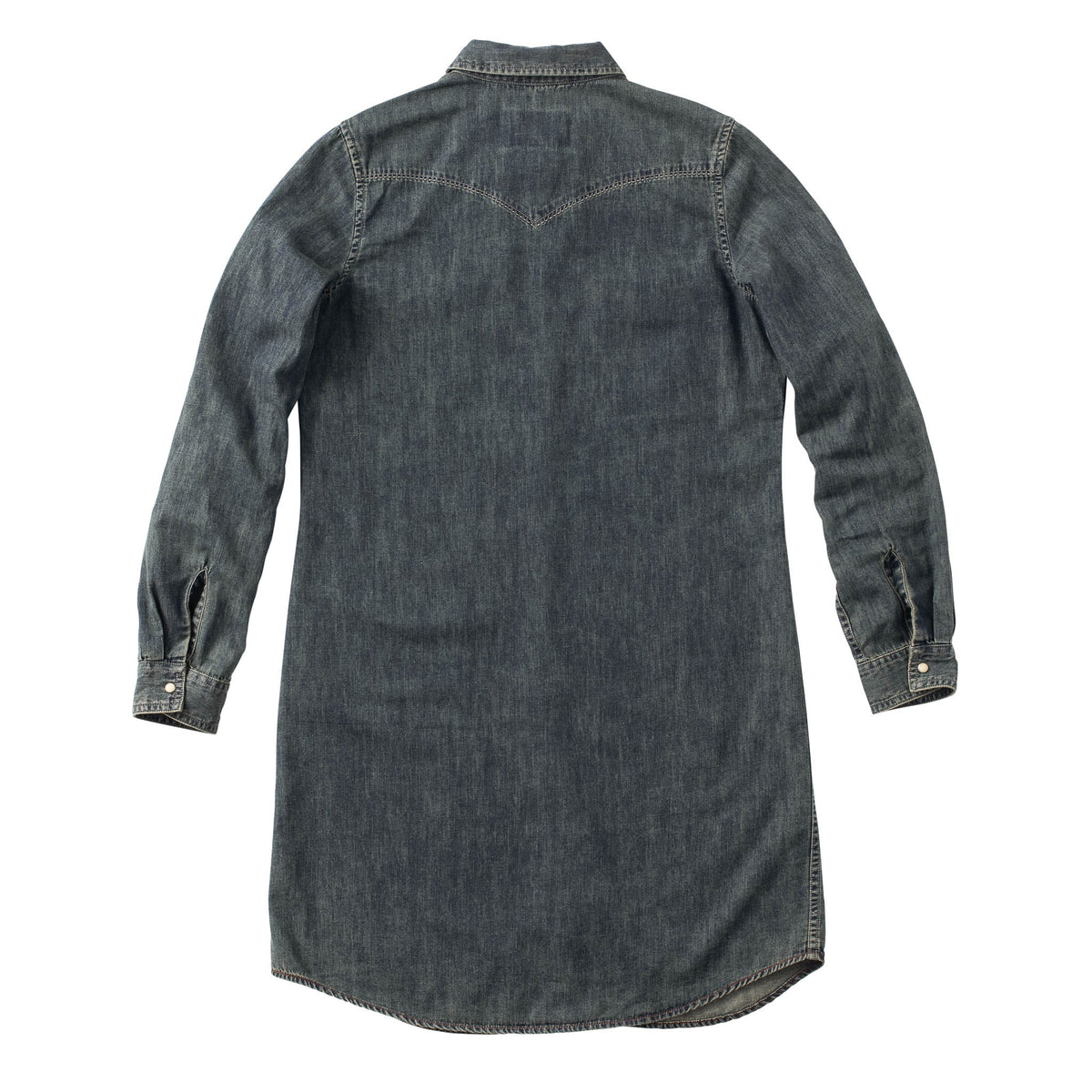 Savannah Denim Shirt Dress - Black Denim