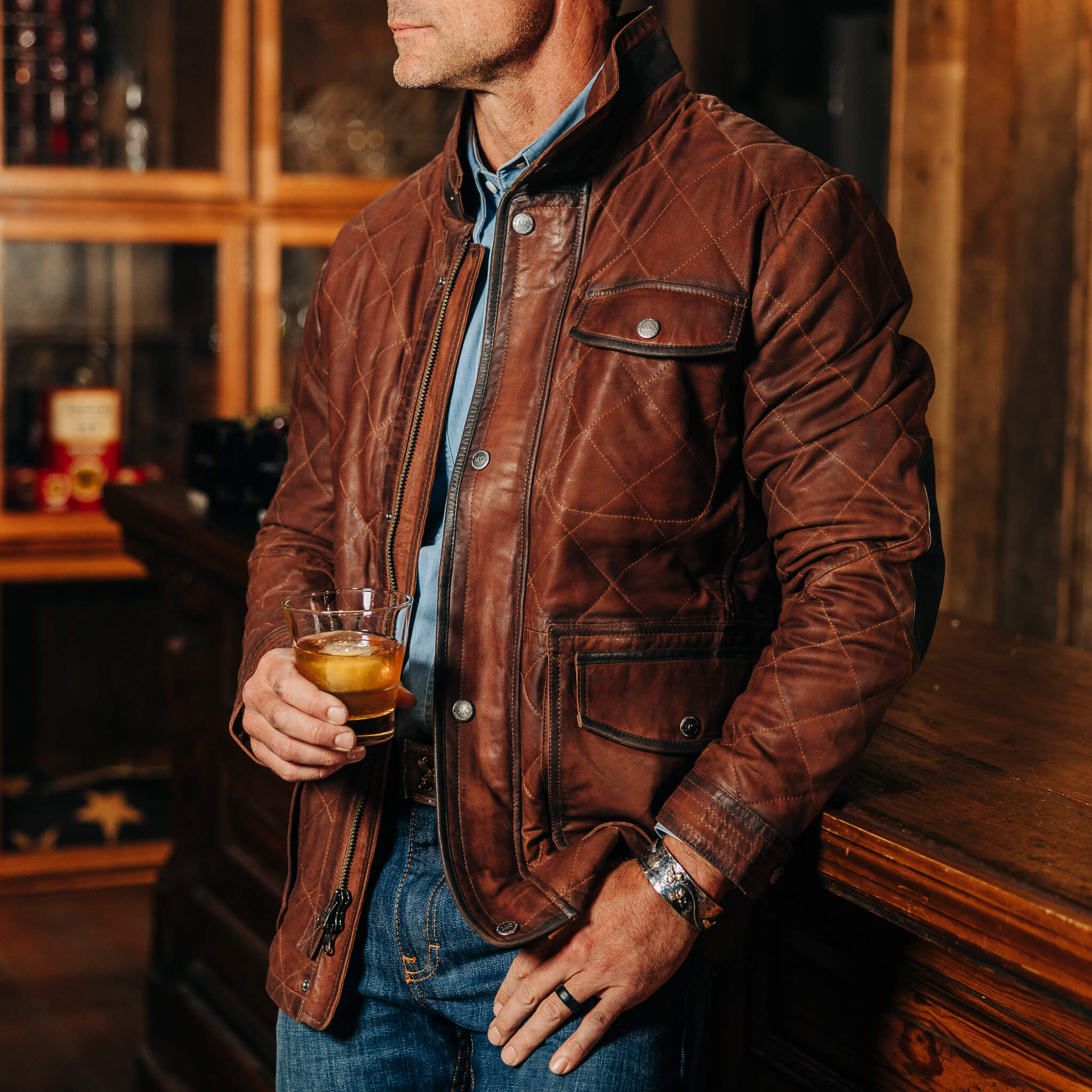 Steamboat Goat Suede Distressed Leather Jacket - Madison Creek