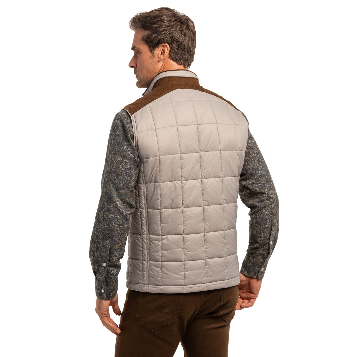 Shelby Lightweight Nylon Quilted Vest - Bark