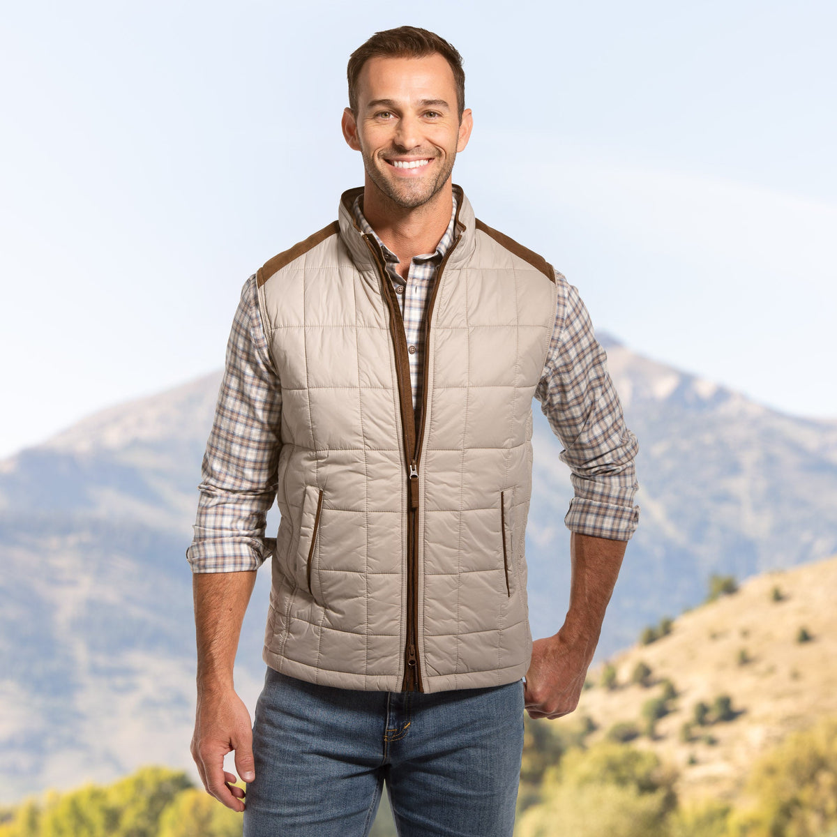 Shelby Lightweight Nylon Quilted Vest - Bark