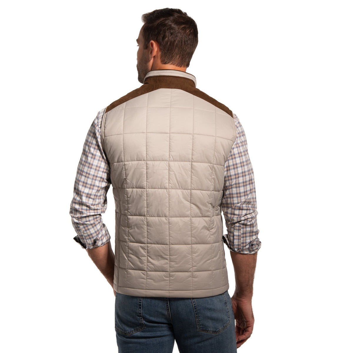 Shelby Lightweight Nylon Quilted Vest - Bark