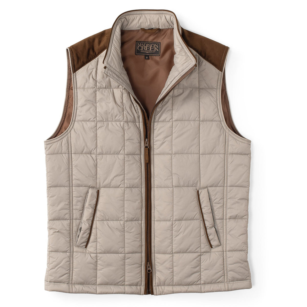 Shelby Lightweight Nylon Quilted Vest - Bark