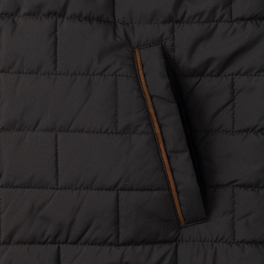 Silverton Quilted Nylon Shirt Jacket with PrimaLoft® Insulation - Black