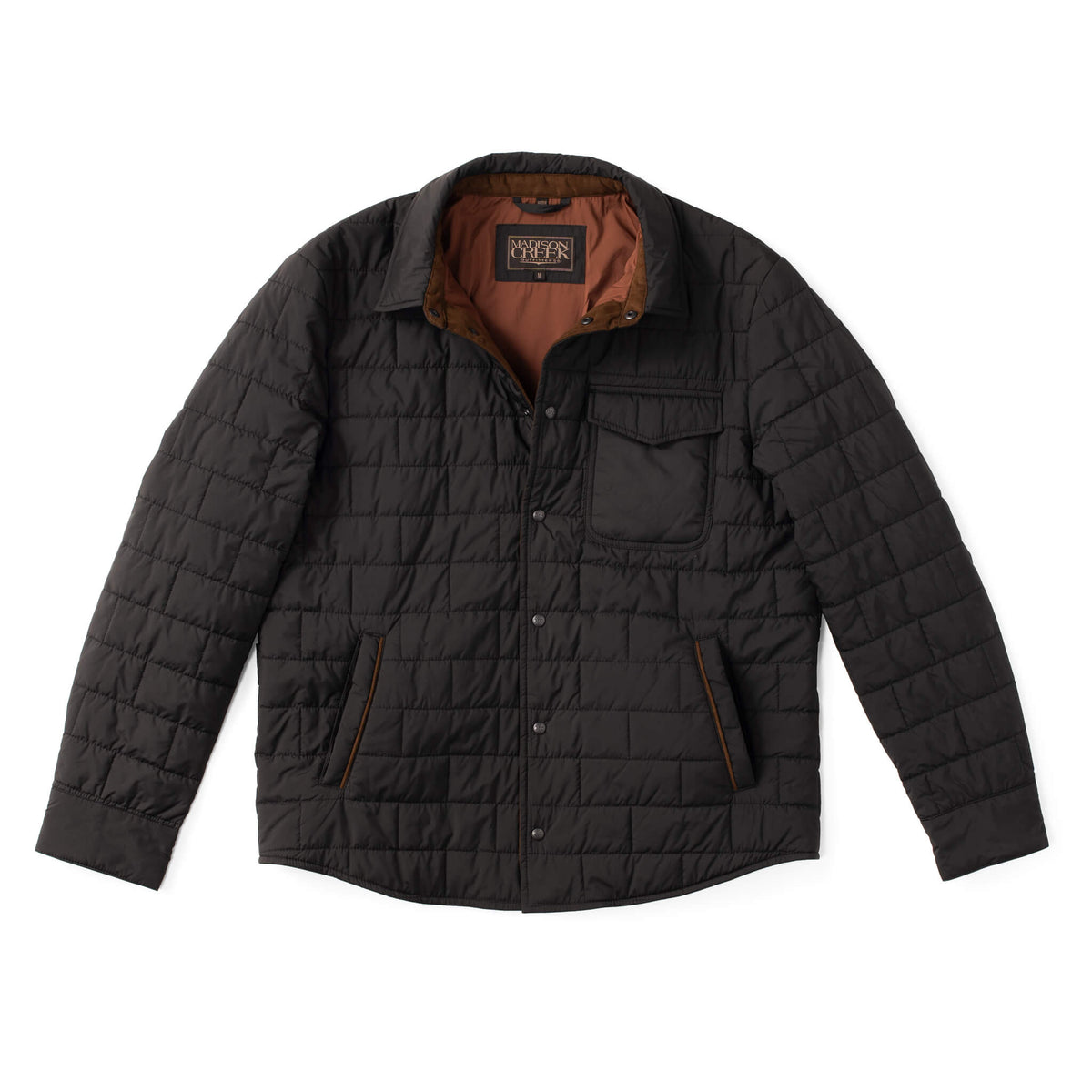 Silverton Quilted Nylon Shirt Jacket with PrimaLoft® Insulation - Black