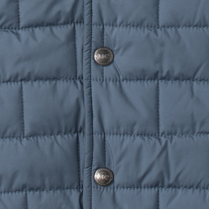 Silverton Quilted Nylon Shirt Jacket with PrimaLoft® Insulation - Cadet Blue