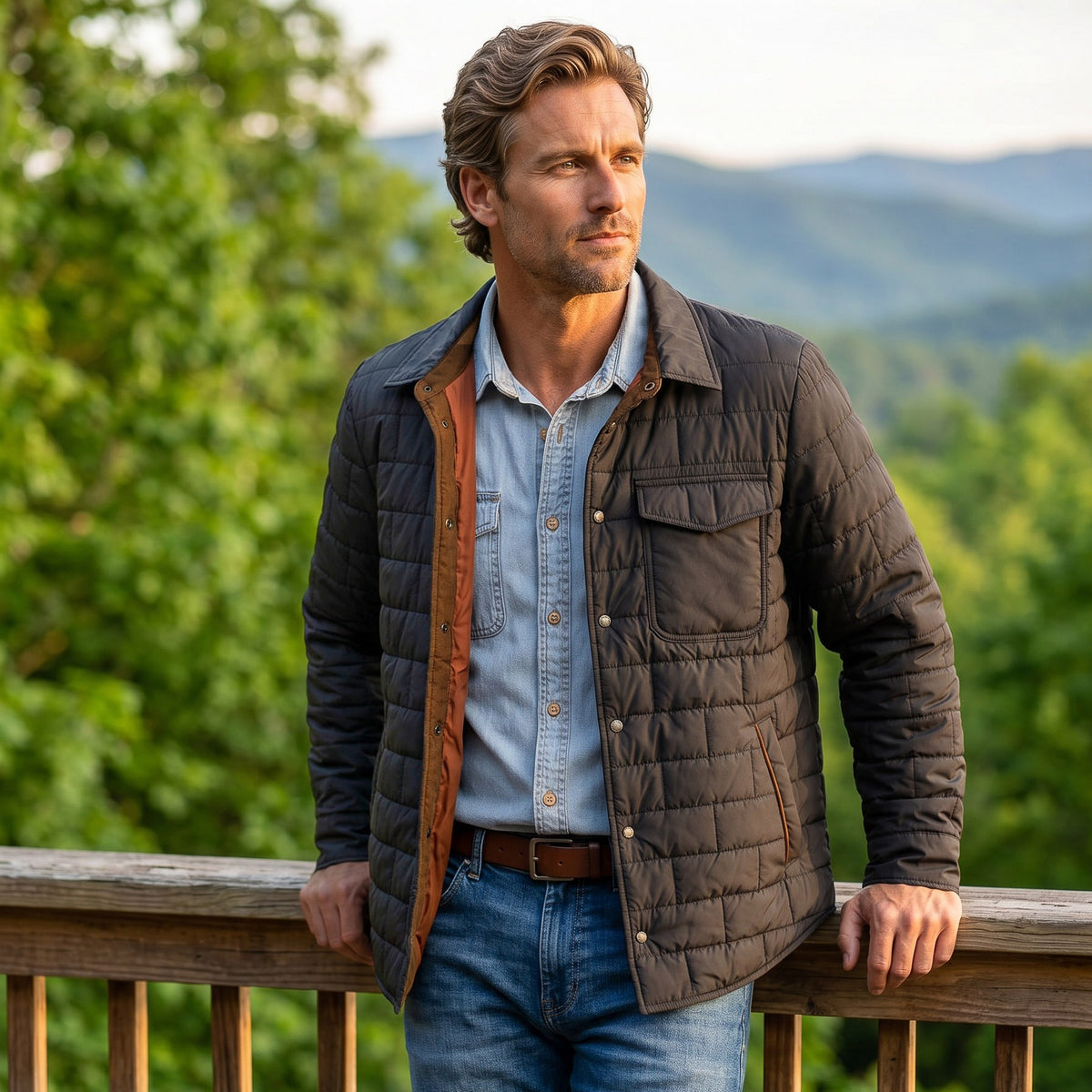 Silverton Quilted Nylon Shirt Jacket with PrimaLoft® Insulation
