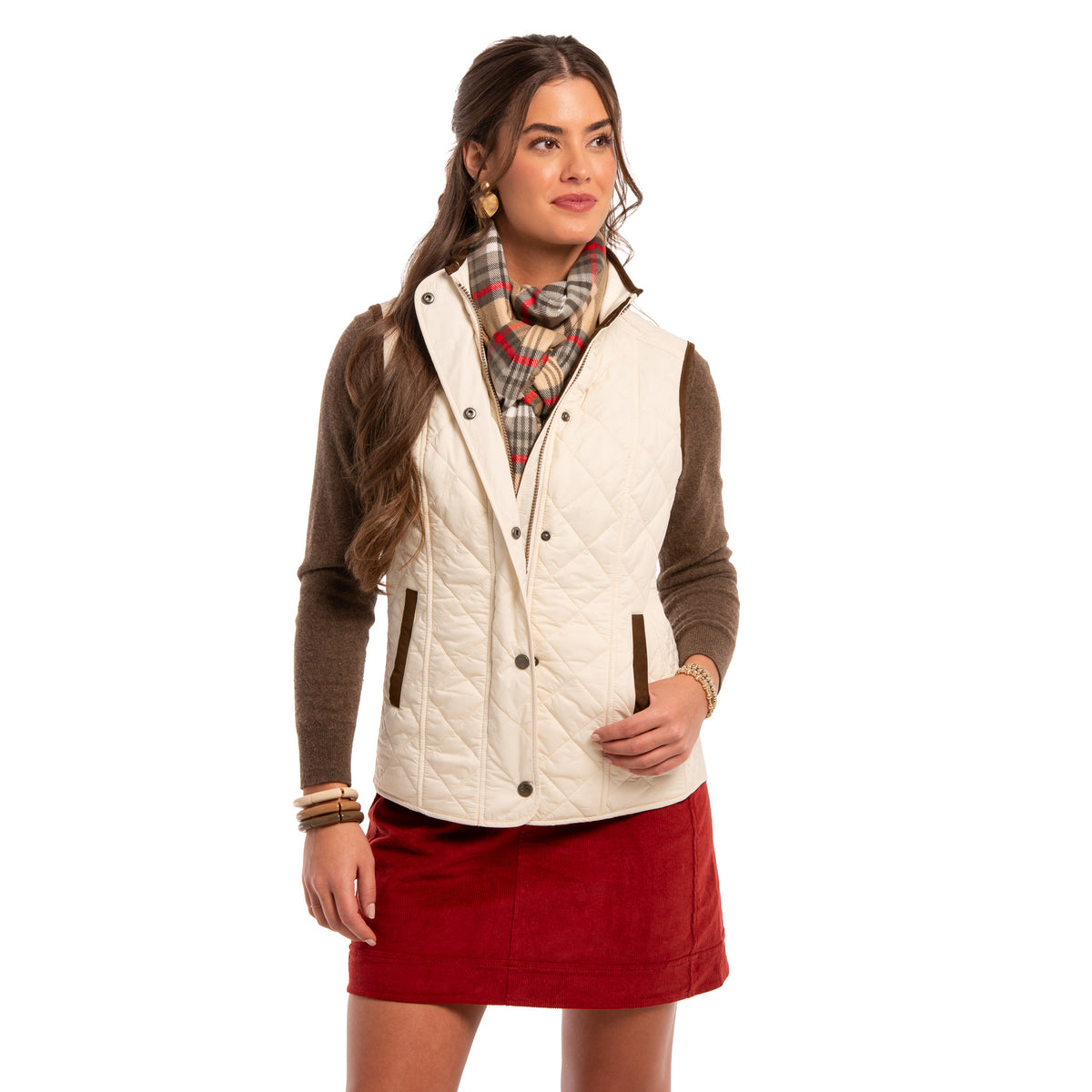 Vista Quilted Nylon Vest - Snow
