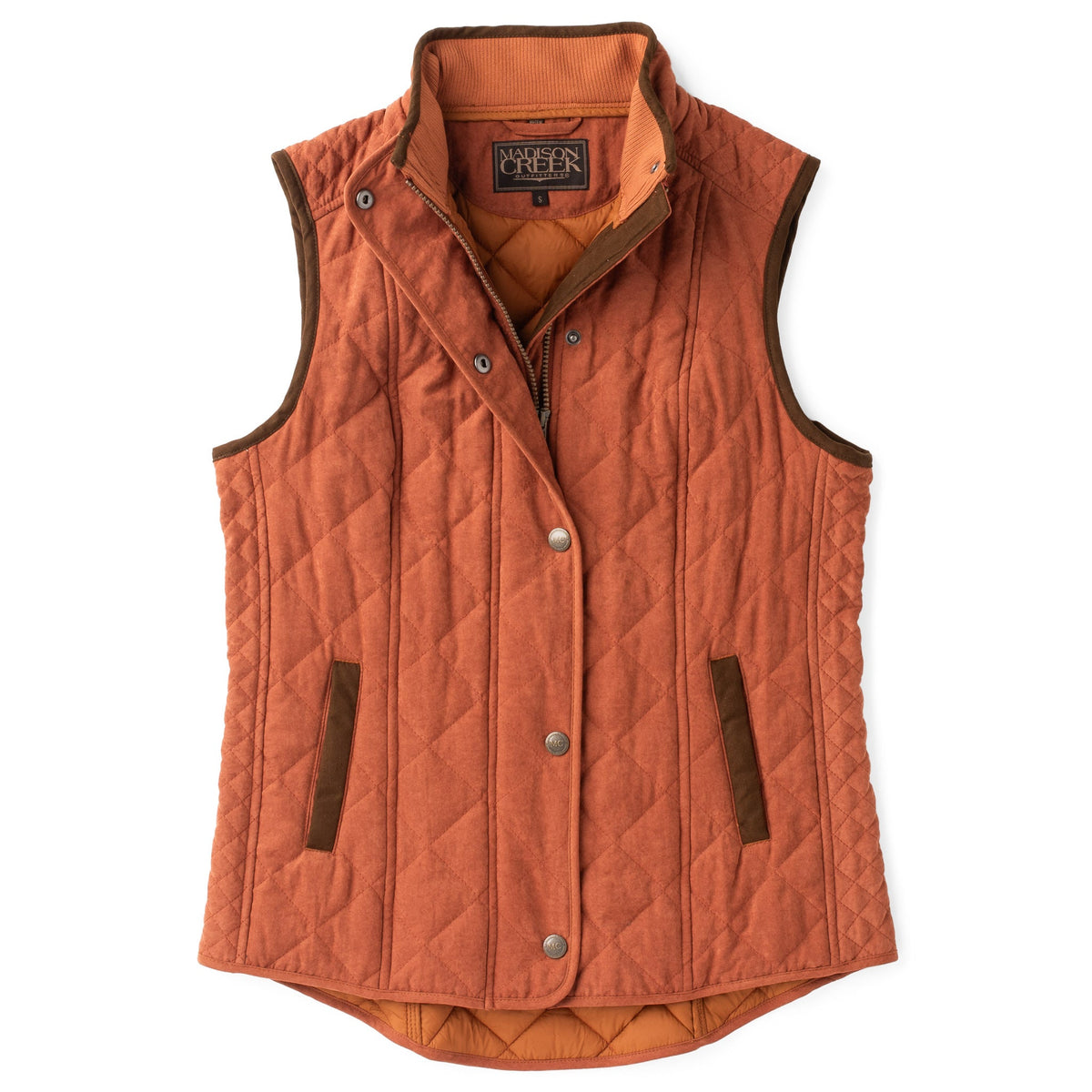 Vista Quilted Microsuede Vest - Copper