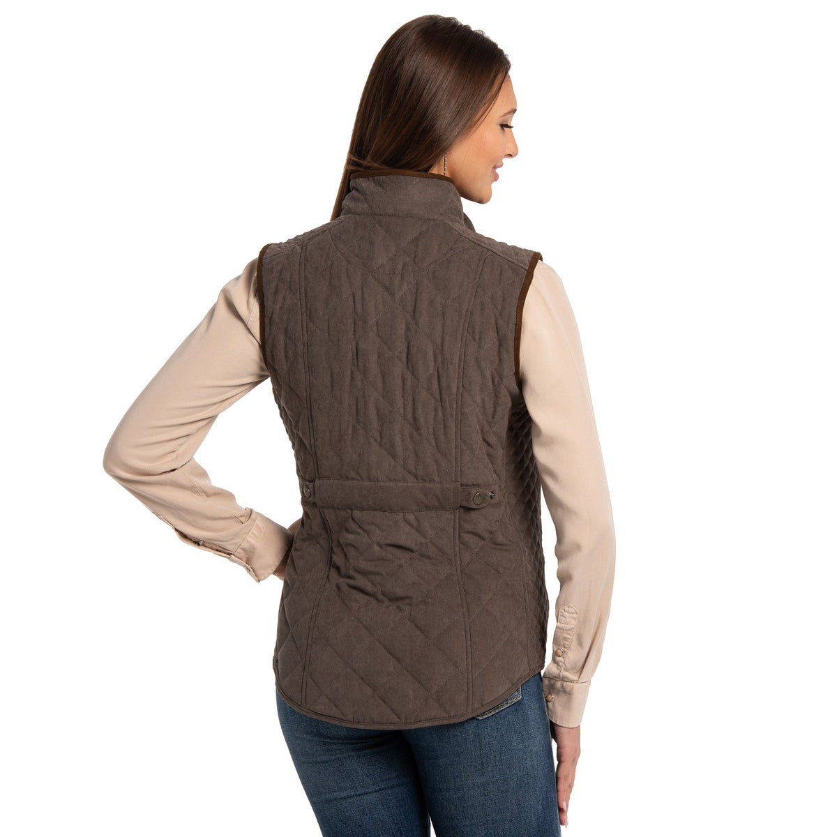 Vista Quilted Microsuede Vest - Graphite