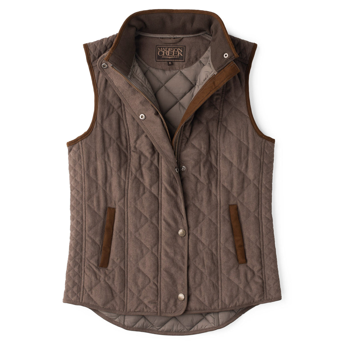 Vista Quilted Microsuede Vest - Graphite