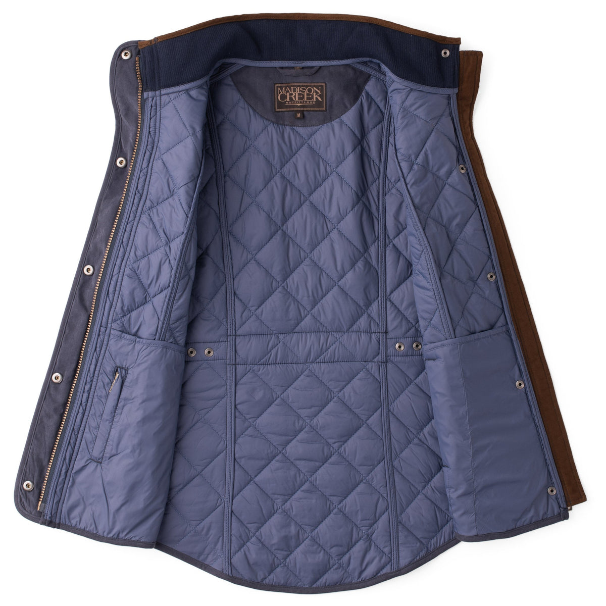 Vista Quilted Microsuede Vest - Navy