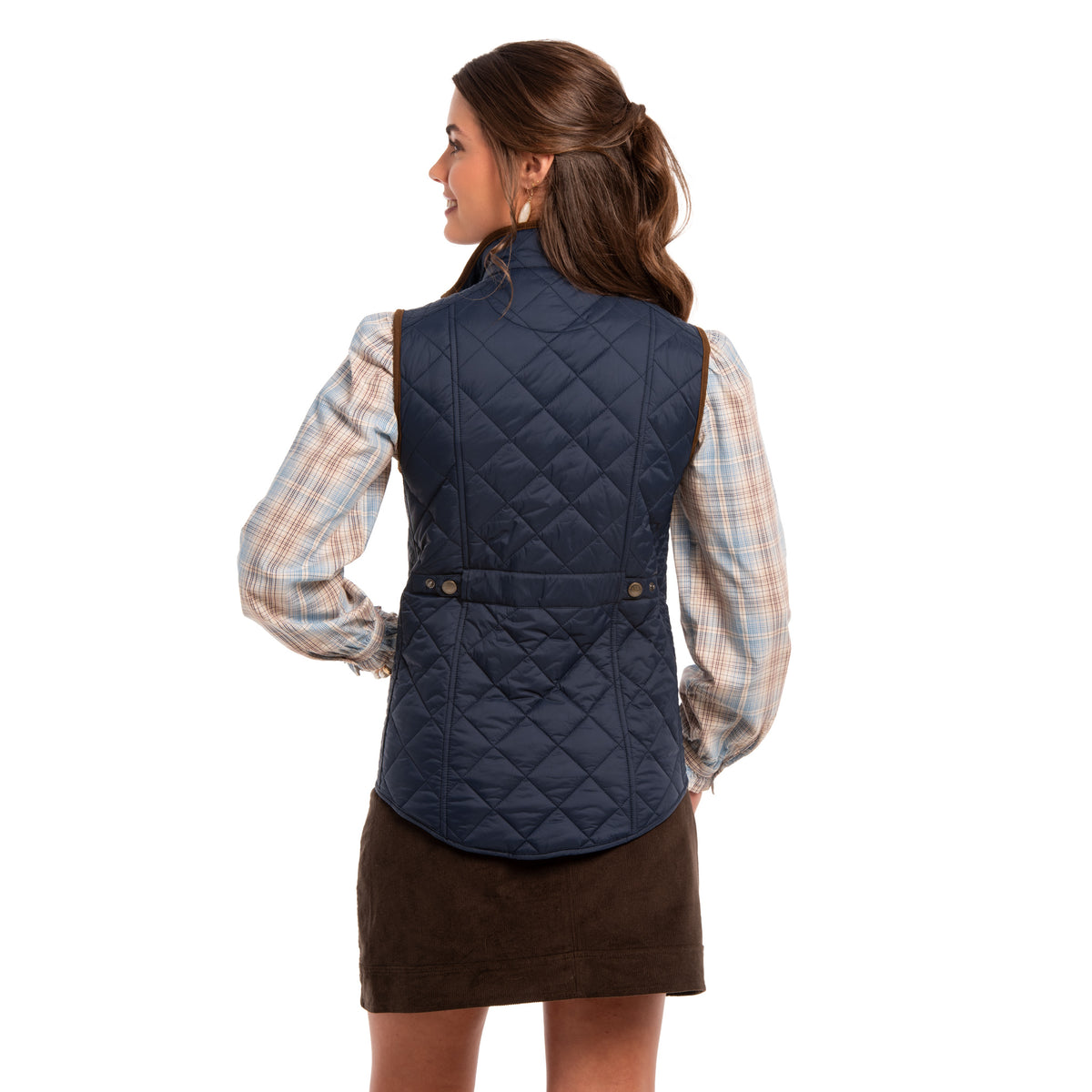 Vista Quilted Nylon Vest - Navy