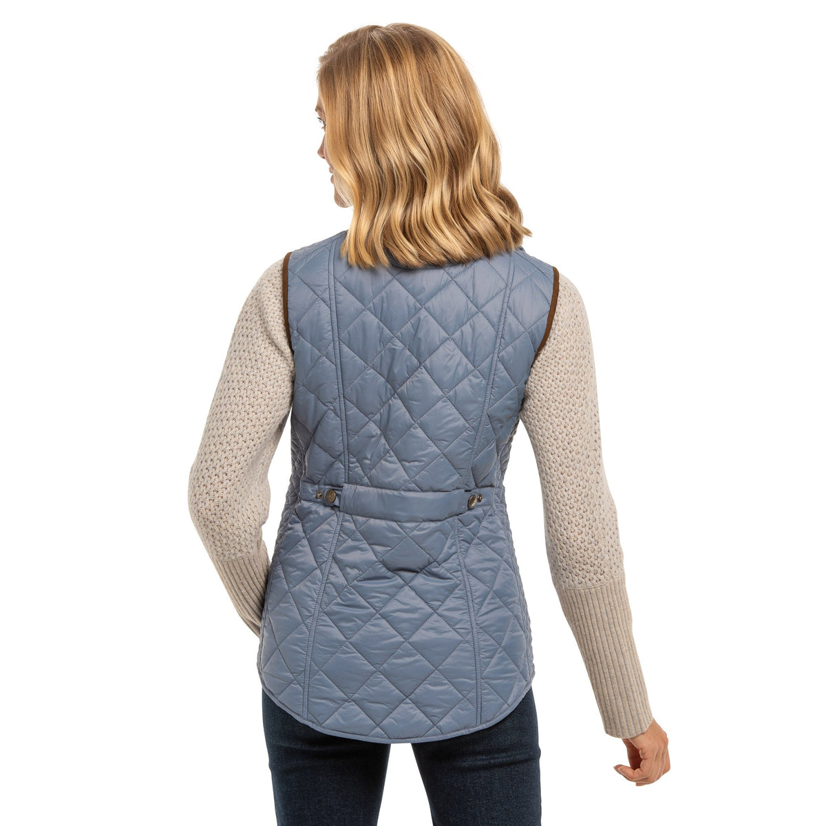 Vista Quilted Nylon Vest - Blue