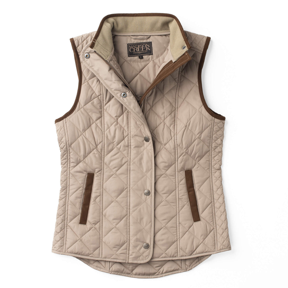Vista Quilted Nylon Vest - Dark Khaki