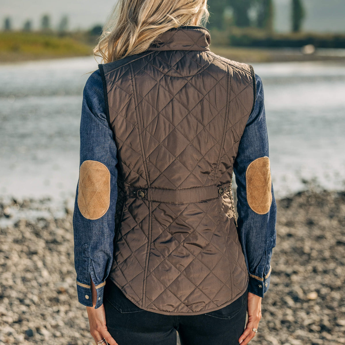 Vista Quilted Nylon Vest - Blue