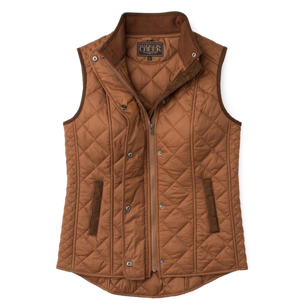 Vista Quilted Nylon Vest - Light Brown