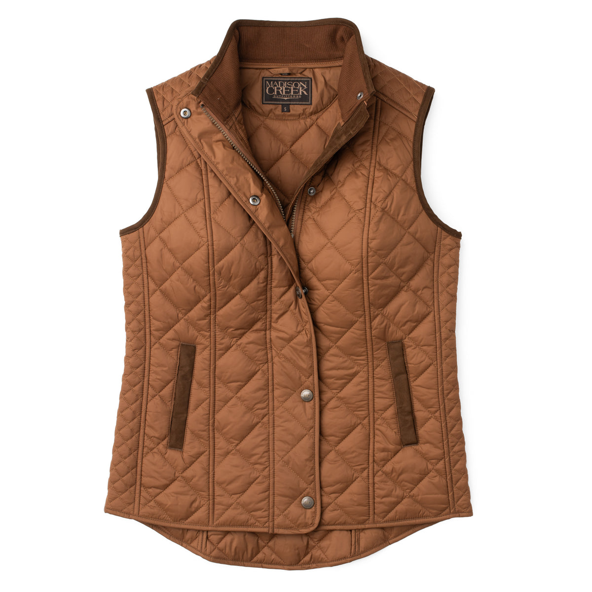 Vista Quilted Nylon Vest - Light Brown