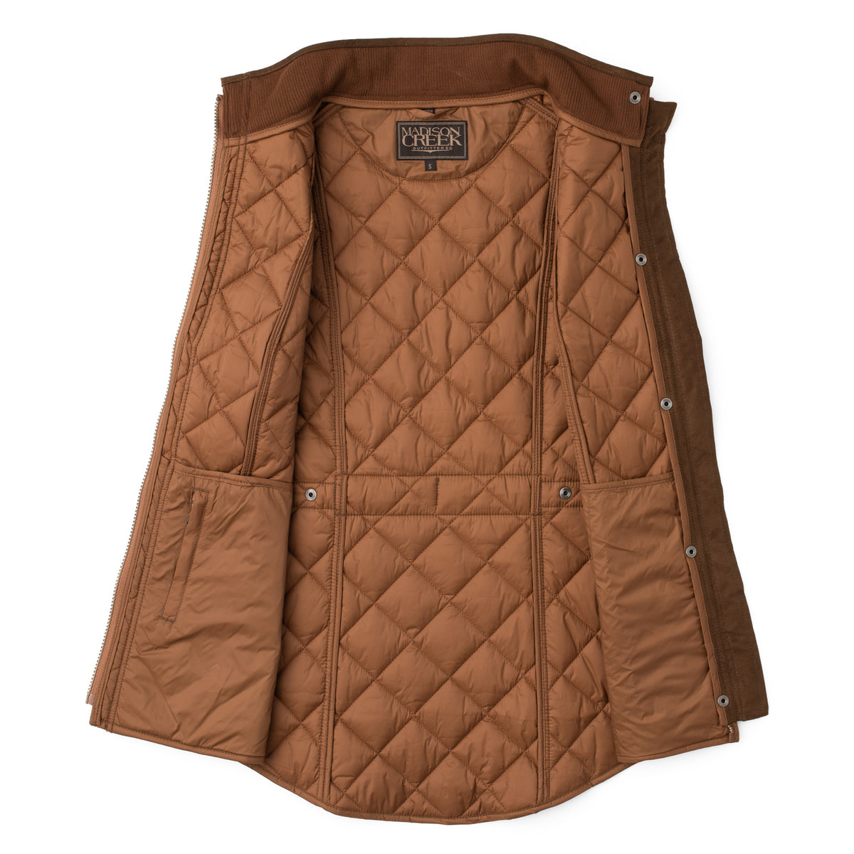 Vista Quilted Nylon Vest - Light Brown