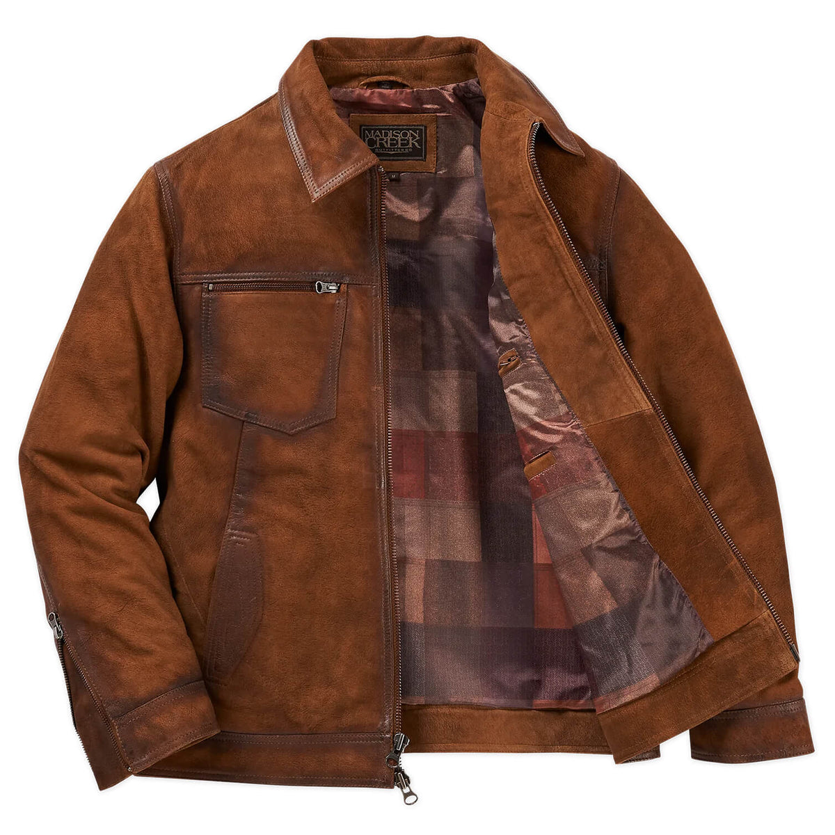 Steamboat Goat Suede Distressed Leather Jacket